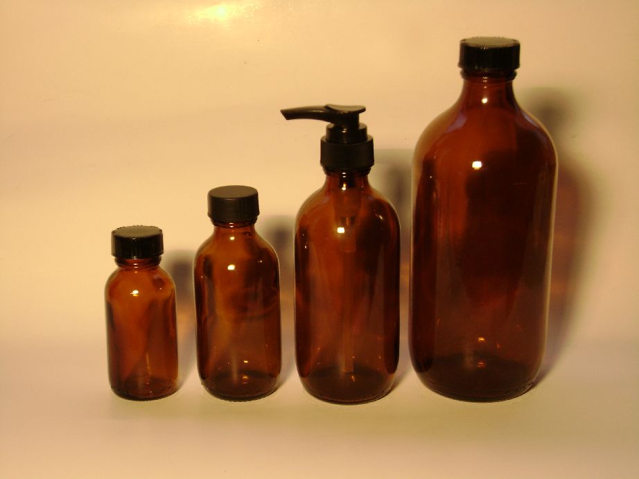 AMBER PHARM ROUND GLASS BOTTLE 500ml